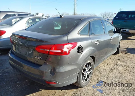 2017 Ford Focus Sel из США, поврежденный, VIN 1FADP3H2XHL257512